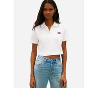 Tommy Hilfiger Badge Crop W - Polo - Donna - Bianco S
