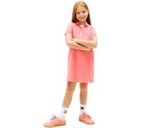 Tommy Hilfiger Bambina Abito a Polo Essential Maniche Corte, Rosa (Tropical Blush), 7 Anni
