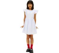 Tommy Hilfiger Bambina Abito Seersucket con Maniche con Volant, Blu (Sweet Blue Stripes), 16 Anni
