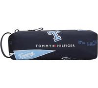 Tommy Hilfiger Bambini Unisex Astuccio Essential Printed Portapenne, Blu (Space Blue All Over Print), Taglia Unica