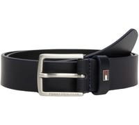 Tommy Hilfiger Bambini Unisex Cintura Kids Leather Belt con Bandiera in Pelle, Blu (Space Blue), L-XL
