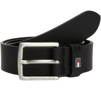 Tommy Hilfiger Bambini Unisex Cintura Kids Leather Belt con Bandiera in Pelle, Nero (Black), S-M