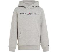 Tommy Hilfiger Bambini Unisex Felpa Essential Hoodie con Cappuccio, Grigio (Light Grey Heather), 6 Anni