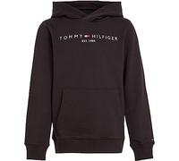 Tommy Hilfiger Bambini Unisex Felpa Essential Hoodie con Cappuccio, Nero (Black), 10 Anni