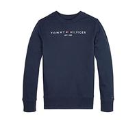 Tommy Hilfiger Bambini Unisex Felpa Essential Sweatshirt Senza Cappuccio, Blu (Twilight Navy), 16 Anni