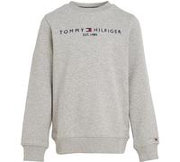 Tommy Hilfiger Bambini Unisex Felpa Essential Sweatshirt Senza Cappuccio, Grigio (Light Grey Heather), 10 Anni