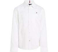 Tommy Hilfiger SOLID STRETCH POPLIN SHIRT L/S KB0KB06965, Bambini e ragazzi, Bianco (White), 14 anni