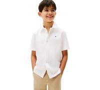 Tommy Hilfiger Stretch Oxford Shirt SS Kb0kb09554 Camicie, White (White), 16 Anni Bambini e Ragazzi