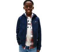 Tommy Hilfiger Tommy Icons KB0KB10362 Felpa con Cappuccio e Zip Passante per Bambino, Blu (Dark Night Navy), 12 Anni, Blu (Dark Night Navy), 12 Anni