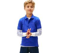 Tommy Hilfiger Bambino Maglietta Polo Maniche Corte Flag Regular Fit, Argento (Majesty Blue), 4 Anni