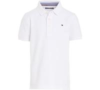 Tommy Hilfiger Bambino Maglietta Polo Maniche Corte in Cotone Bio, Bianco (Bright White), 8 Anni