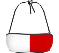 Tommy Hilfiger - Top bikini a fascia bianco e rosso M