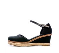 Tommy Hilfiger BASIC CLOSED TOE HIGH WEDGE, Sandalo espadrillas con zeppa Donna, Nero, 40 EU