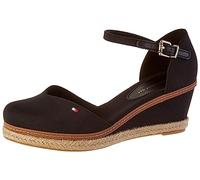 Tommy Hilfiger BASIC CLOSED TOE MID WEDGE, Sandali a Punta Chiusa Donna, Nero, 40 EU