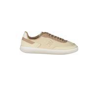 Tommy Hilfiger Beige Leather Women Sneaker - EU40/US10