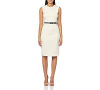 Tommy Hilfiger Belted Textured Mini Knit Jacquard Sheath Dress Vestito, Perla, 50 Donna