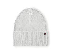 Tommy Hilfiger Essential Flag Beanie AW0AW13819 Cappello in Maglia, Grigio (Light Grey Heather), OS Donna