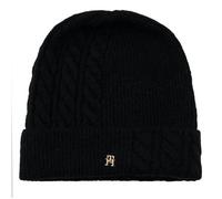 Tommy Hilfiger Berretto TH ELEVATED CHIC FLUFFY BEANIE in Nero Unica
