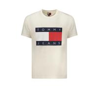 Tommy Hilfiger - Bianco Cotton T-Shirt - - Tops - Uomo - Beige - L