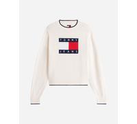 Tommy Hilfiger Big Flag W - Maglione - Donna - Bianco S