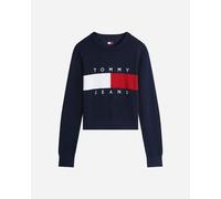 Tommy Hilfiger Flag Crew Neck Dark Night Navy Taglia: XS | Maglie a manica lunga Outlet | Donna | Nero
