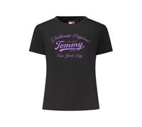 Tommy Hilfiger Black Cotton Women T-Shirt - XL