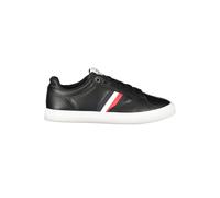 Tommy Hilfiger Black Leather Men Sneaker - EU45/US12