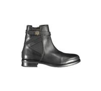 Tommy Hilfiger Black Leather Women Boot - EU37/US7