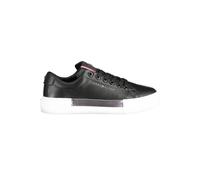 Tommy Hilfiger Black Leather Women Sneaker - EU36/US6