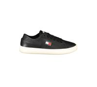 Tommy Hilfiger Black Leather Women's Sneaker - EU38/US8