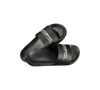 Tommy Hilfiger Black Polyurethane Men Slipper - EU44/US11