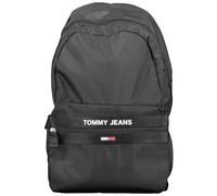 Tommy Hilfiger Black Recycled Polyester Men Backpack