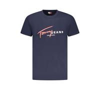 Tommy Hilfiger Blue Cotton Men T-Shirt - S
