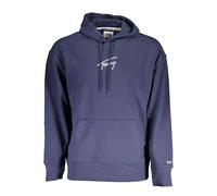 Tommy Hilfiger Blue Cotton Men's Hoodie Sweatshirt - XL