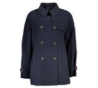 Tommy Hilfiger Blue Cotton Women's Trench Coat - 34