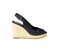 Tommy Hilfiger Blue Polyester Women's Wedge Sandal - EU41/US11