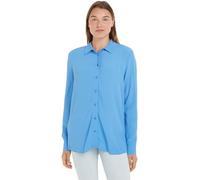 Tommy Hilfiger Blusa Donna Crepe Shirt Elegante, Blu (Blue Spell), 42