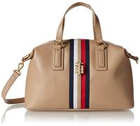 Tommy Hilfiger Borsa a tracolla da donna Jaden Satchel, Sherwood Tan, Taglia unica, Borsa a tracolla Jaden Satchel