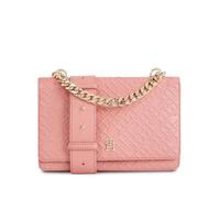 Tommy Hilfiger - Borsa a tracolla monocromatica con monogramma TH - - Bags - Donna - Rosa - ONE SIZE