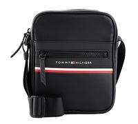 Tommy Hilfiger Borsa a Tracolla Uomo TH Stripe Mini Reporter, Nero (Black), Onesize