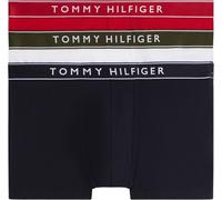 Tommy Hilfiger Boxer da Uomo 3P DTM UM0UM03882, Rosso (TH Wht/Med Red/Dsrt Sky), XL