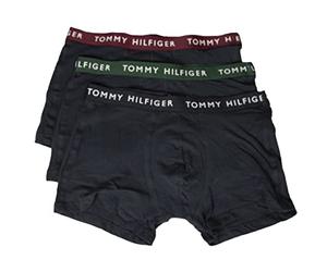 Tommy Hilfiger Boxer Uomo TH Confezione 3 Pezzi Elastico a Vista Cotone Elasticizzato Underwear Articolo UM0UM02324 Trunk 3P, 0UJ des Sky/Hunter/Deep, S - Waist cm 81-85 / Waist inch 32-33.5