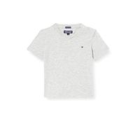 Tommy Hilfiger Boys Basic VN Knit S/S Kb0Kb04142, Top in Maglia a Maniche Corte, Bambini e Ragazzi, Grigio (Grey Heather), 110