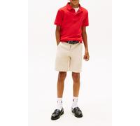 Tommy Hilfiger Bambino Maglietta Polo Maniche Corte Interlock Regular Fit, Rosso (Rapid Red), 16 Anni