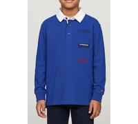 Tommy Hilfiger Multi Print Polo LS Kb0kb10045 L/S, Blue (Majesty Blue), 10 Anni Bambini e Ragazzi