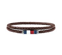 Tommy Hilfiger Braccialetti da uomo in acciaio inox 2790055, 19 cm, acciaio inossidabile, pelle