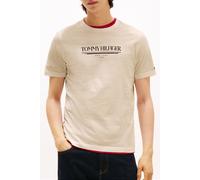 Tommy Hilfiger - T-shirt bianco sporco con logo grande al centro 50