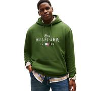 Tommy Hilfiger BT-BRNDLOVE Big Hilfiger Hoody-B MW0MW42997 Pullover con Cappuccio, Verde, 3XL Plus, Verde (Pino mugo), 3XL Plus
