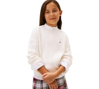 Tommy Hilfiger Cable Sweater Kg0kg08848 Pullover, Bianco (Seta Avorio), 14 Anni Ragazza, Bianco (Seta Avorio), 14 Anni
