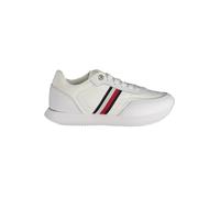 Tommy Hilfiger Donna Sneakers da Runner Essential Runner Global Stripes in Pelle, Bianco (White), 38